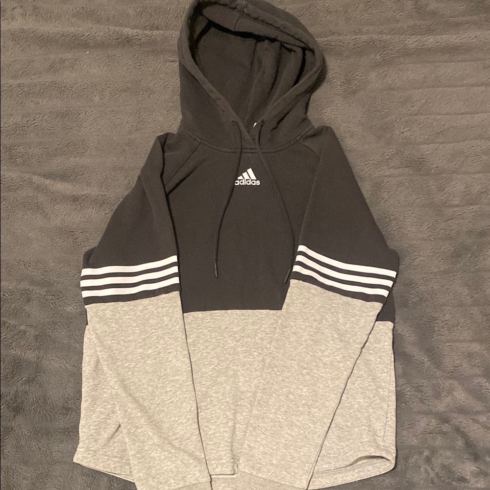 Adidas Black and Gray Hoodie